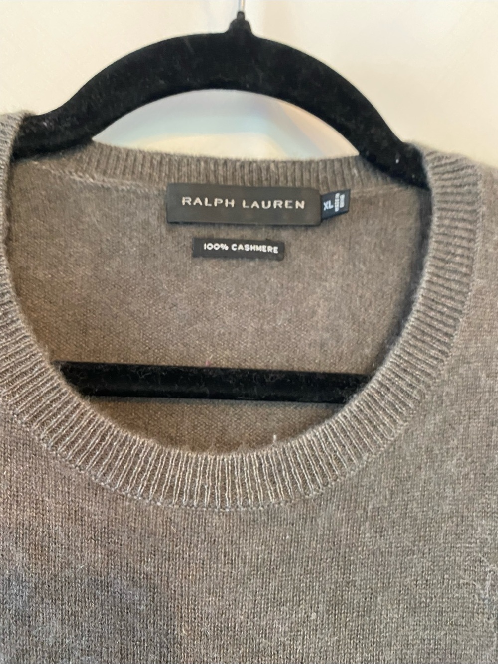 Ralph Lauren Men’s Grey 100% Crewneck Sweater XL Minimalist Quiet Luxury READ - Picture 4 of 16